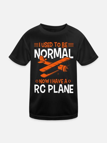 Model Airplane Model Flying Model Airplane - Kids Functional T-Shirt - black - Front