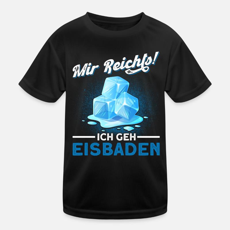 Eisbader Eisschwimmen Eisbaden - Kinder Funktions-T-Shirt - Schwarz