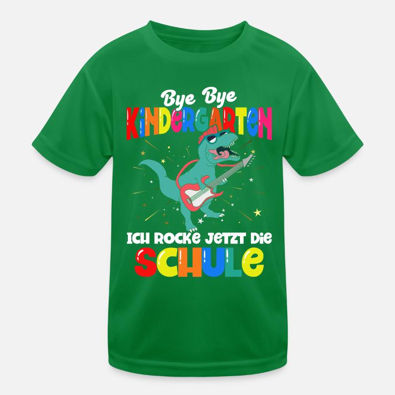 Dinosaurier Schulbeginn Schulanfänger Schulkind Kinder Funktions-T-Shirt