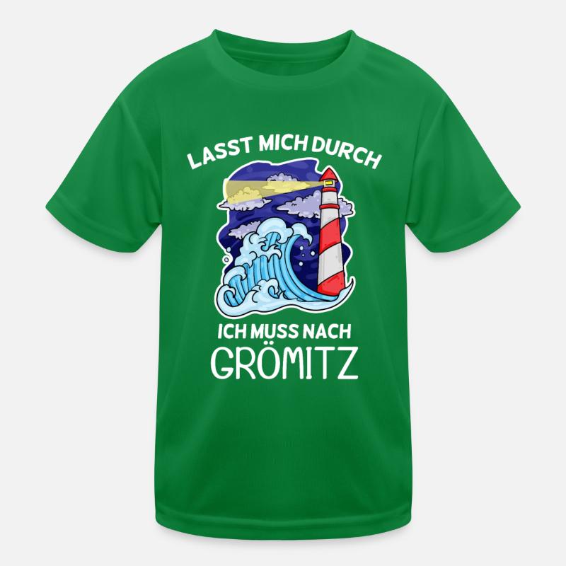 Grömitz Spruch Kinder Funktions-T-Shirt