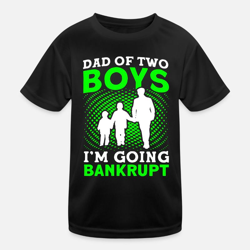 Faillite Père Papa Deux Garçons T-shirt sport Enfant