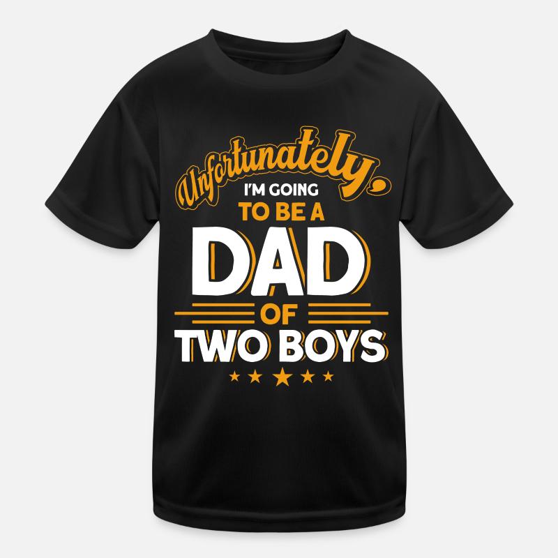 Prix Père Papa Deux Garçons T-shirt sport Enfant