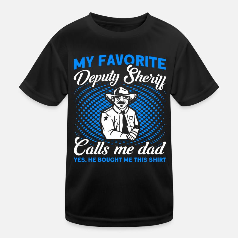 Papa Assistant Sheriff Papa Father Kids Functional T-Shirt