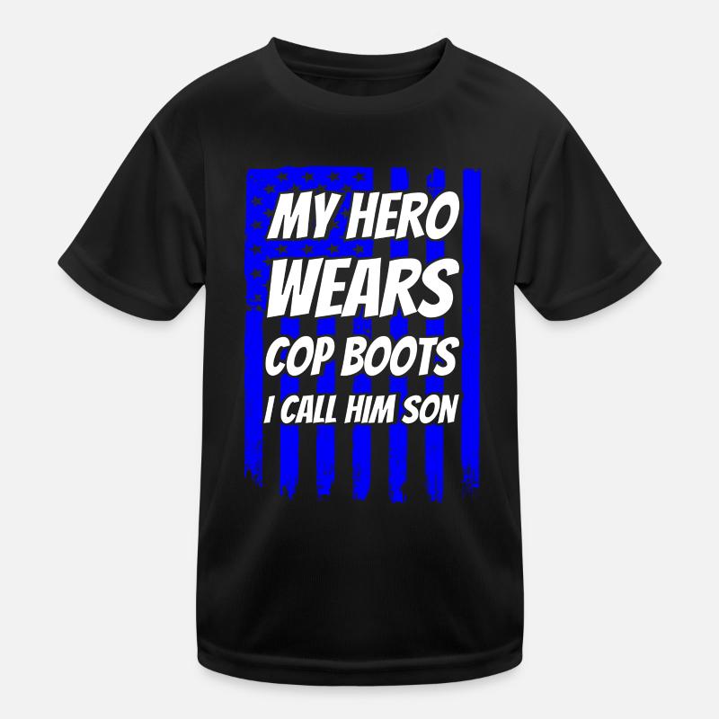 Amerikanisch Polizei Polizei Großvater Kinder Funktions-T-Shirt