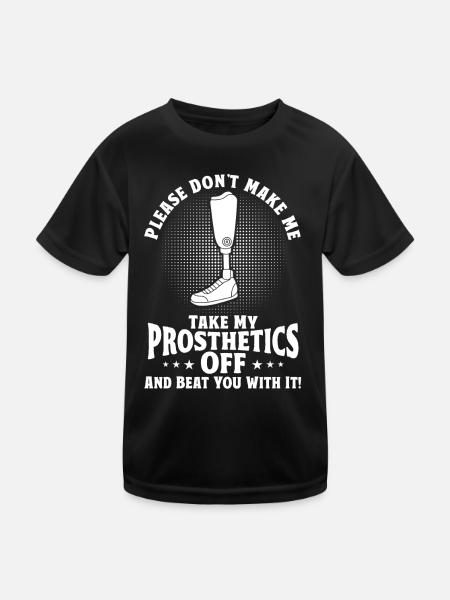 Handicap Amputee Amputation Prosthetic Leg - Kids Functional T-Shirt - black