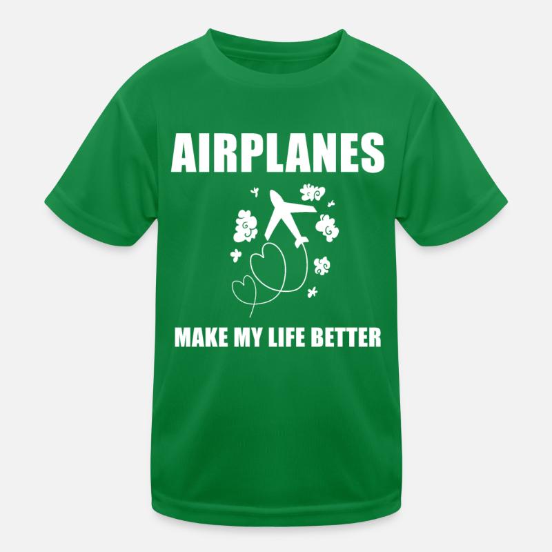 Flugzeug Pilot Spruch Geschenk Kinder Funktions-T-Shirt
