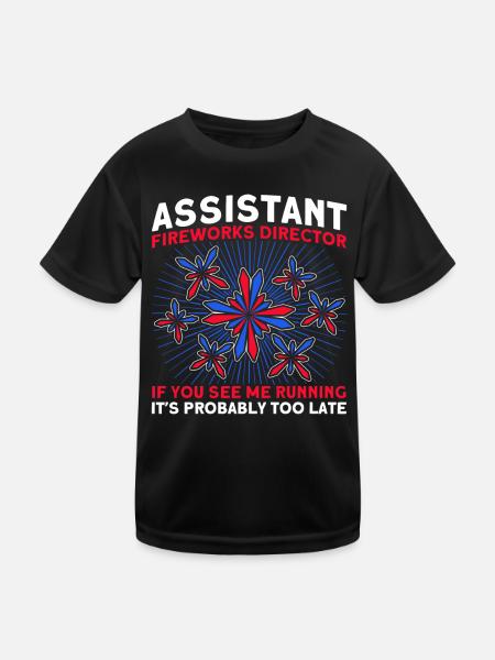 Drôle de feu d’artifice pyrotechnicien disant - T-shirt sport Enfant - noir