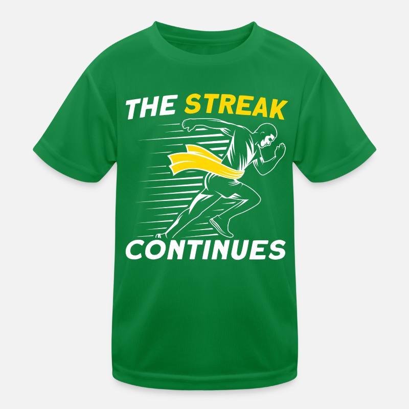 Motivation Streak Running Runner Marathon Kids Functional T-Shirt