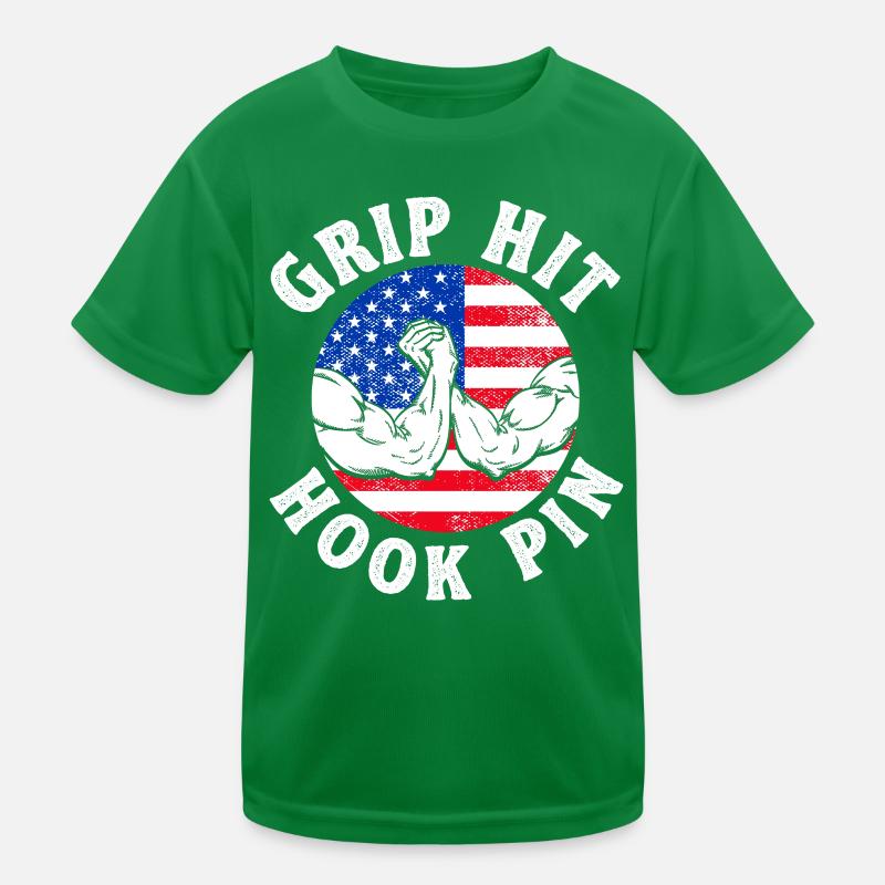 Grip Hit Hook Pin Arm Press T-shirt sport Enfant