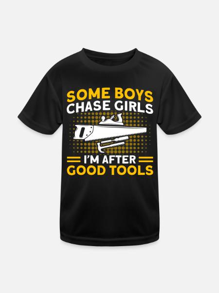 I'm looking for good tools carpenters - Kids Functional T-Shirt - black - Front