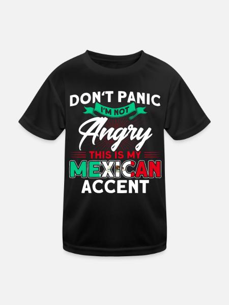 Mexiko Mexikanische Wurzeln Geschenk - Kinder Funktions-T-Shirt - Schwarz - Vorne