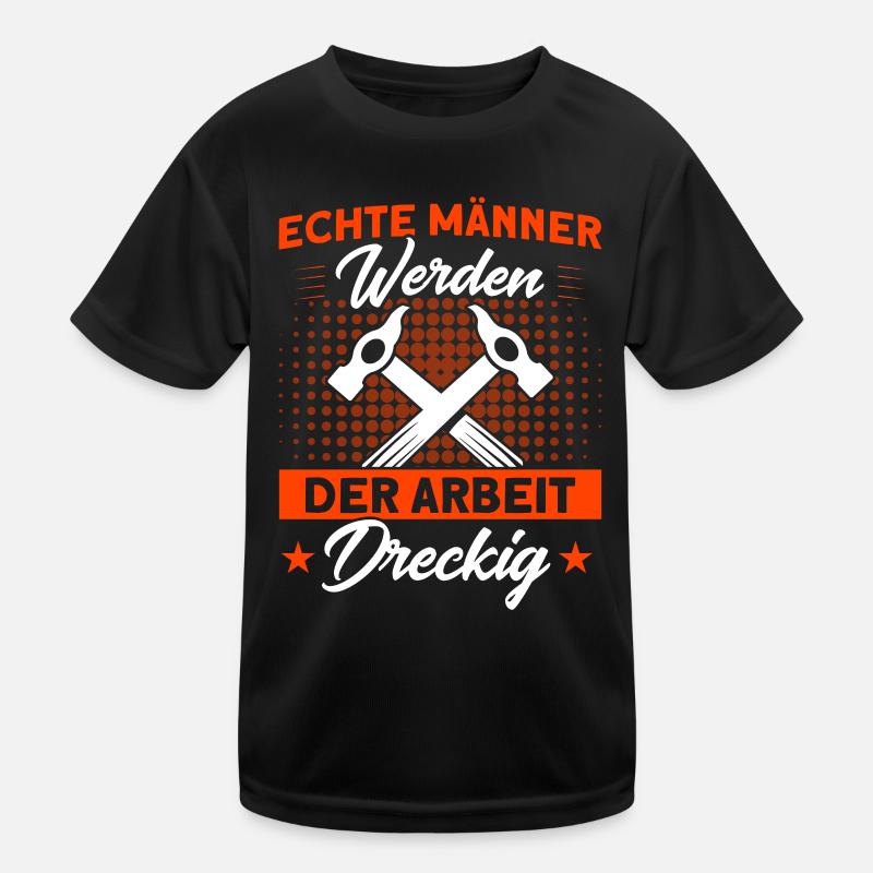 Dachdecker Geselle Dachdecker Dachdeckermeister - Kinder Funktions-T-Shirt - Schwarz