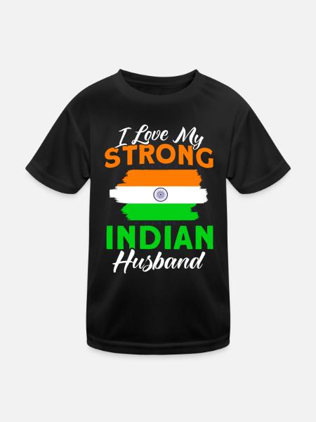 Indien Indische Wurzeln Geschenk - Kinder Funktions-T-Shirt - Schwarz - Vorne