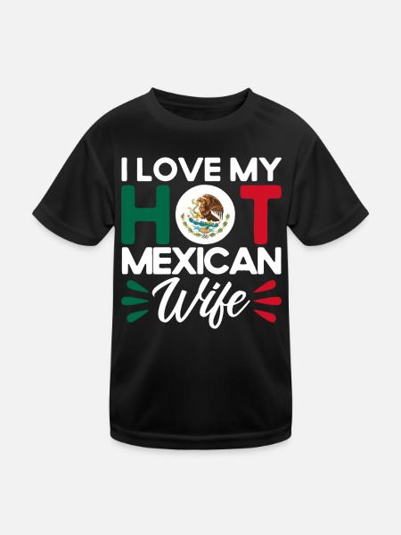 Mexiko Mexikanische Wurzeln Geschenk - Kinder Funktions-T-Shirt - Schwarz - Vorne
