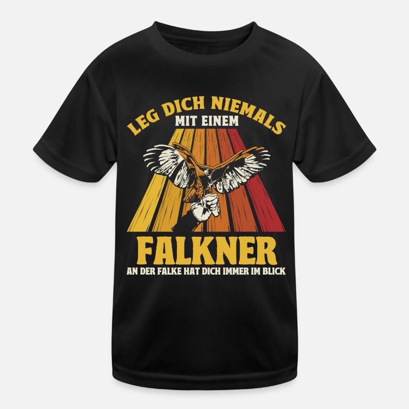 Greifvogel Beizjagd Spruch Falkner Vogelfreunde Kinder Funktions-T-Shirt