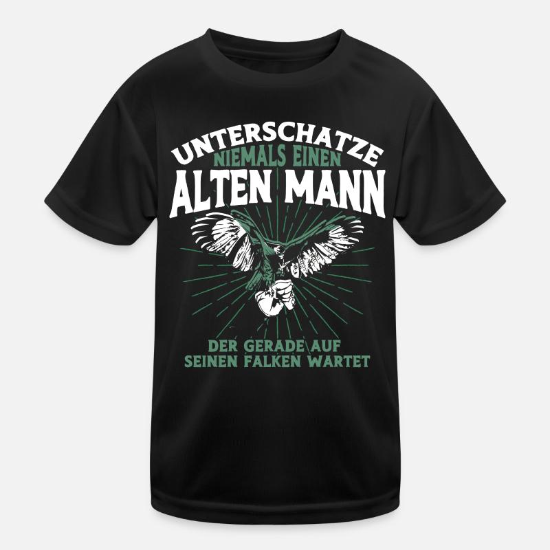Greifvogel Beizjagd Spruch Falkner Vogelfreunde Kinder Funktions-T-Shirt