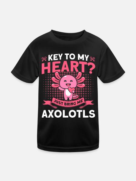 Axolotl Axolotl Propriétaire Axolotl Amphibian Gift - T-shirt sport Enfant - noir - Devant