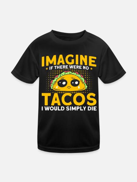 Taco Tacos Mexicain Fast Food Cadeau - T-shirt sport Enfant - noir - Devant