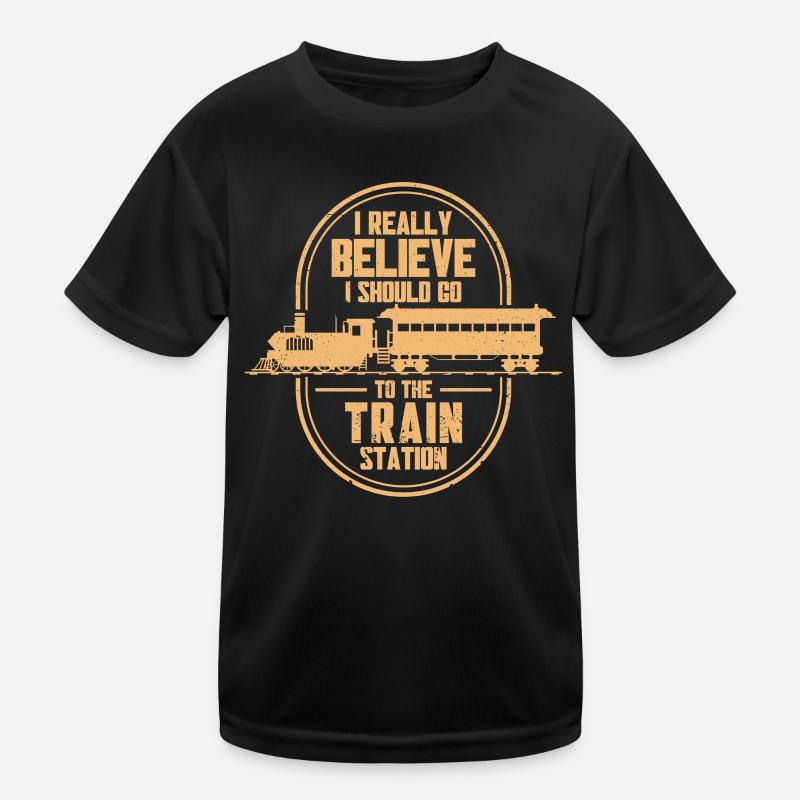 Model Railway Train Locomotives Gift Kids Functional T-Shirt