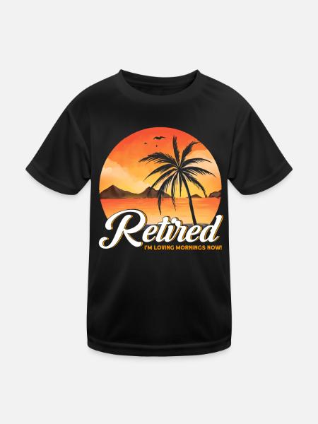 Ruhestand Rente Rentner Rente 2022 Geschenk - Kinder Funktions-T-Shirt - Schwarz - Vorne