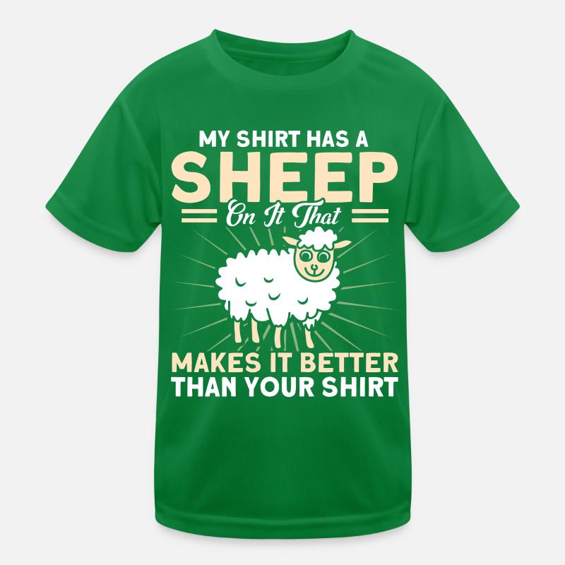Sheep Breeding Farmer Livestock Sheep Gift Kids Functional T-Shirt