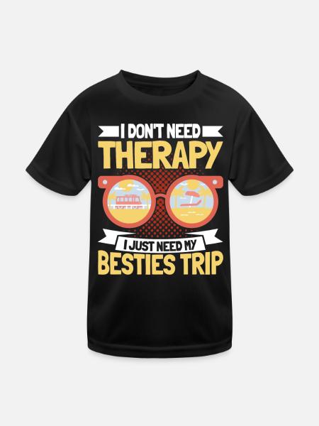 Besties Trip Holiday Trip Holiday Gift - Kids Functional T-Shirt - black - Front