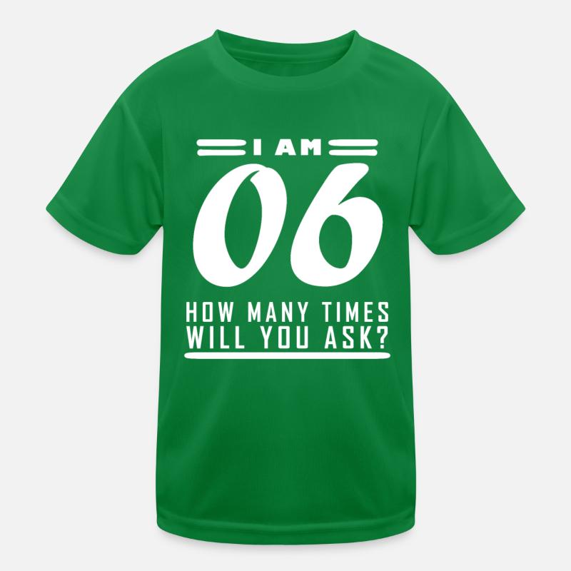 Ich bin 6 - 6 Geburtstag Geschenk Kinder Funktions-T-Shirt