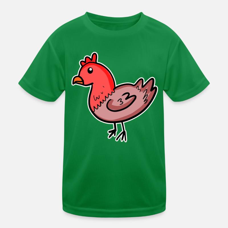 Chicken Comic Kids Functional T-Shirt