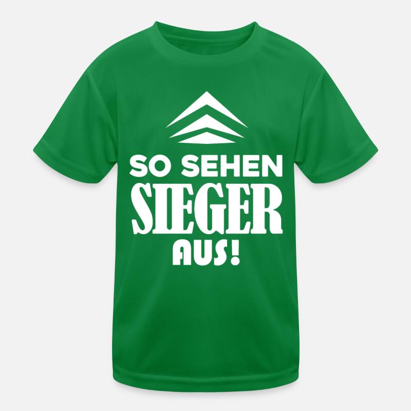 Sieger Erster Gewinner Kinder Funktions-T-Shirt