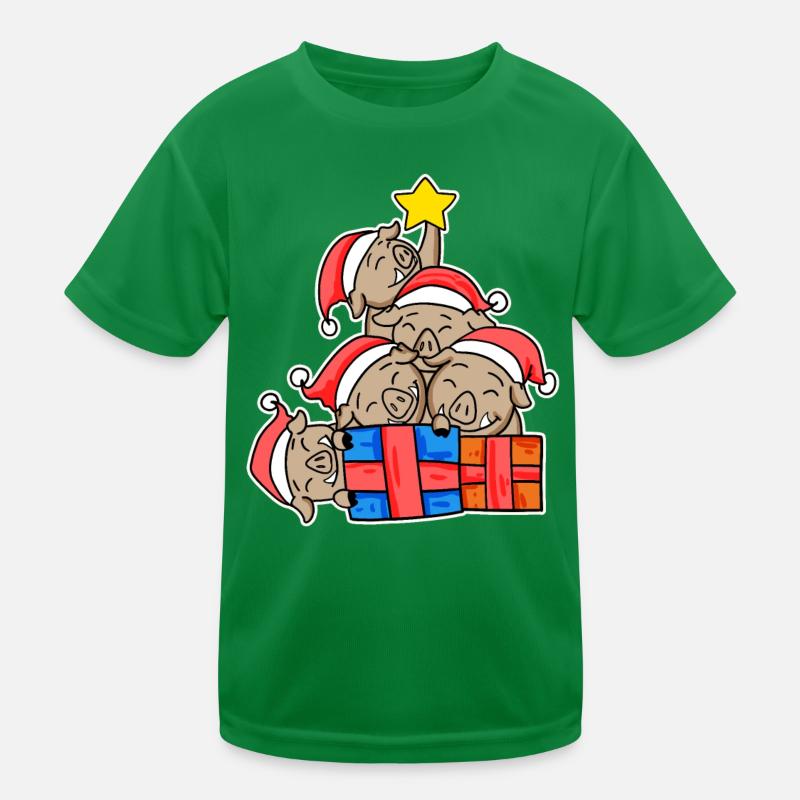 Sanglier Arbre de Noël Sanglier T-shirt sport Enfant