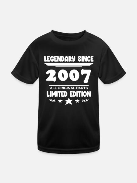2007 - Year of construction 2007 - Vintage 2007 - Kids Functional T-Shirt - black - Front