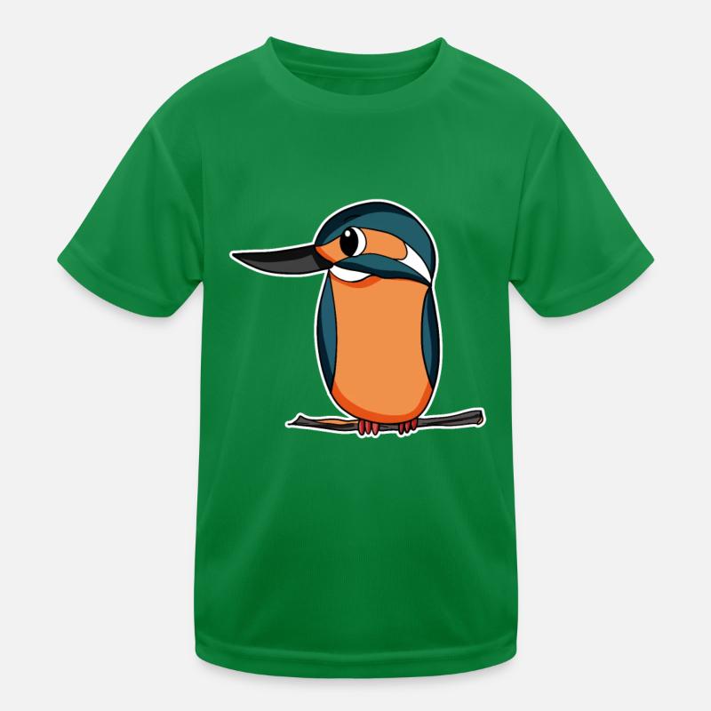 Eisvogel Blauer Vogel Kinder Funktions-T-Shirt