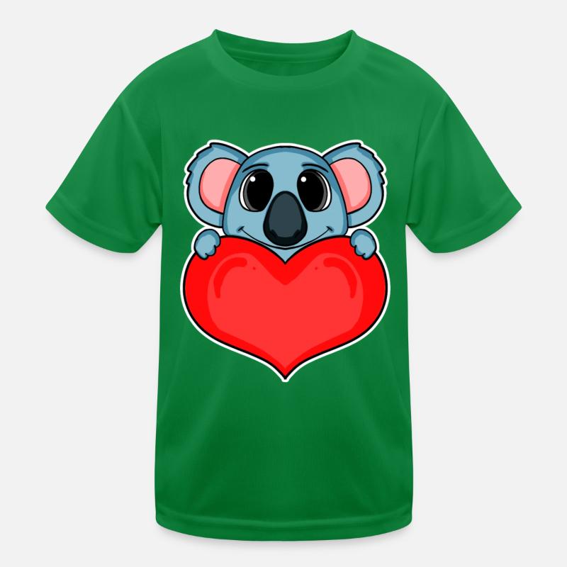 Koala mit Herz - Liebe Romantisch Kinder Funktions-T-Shirt