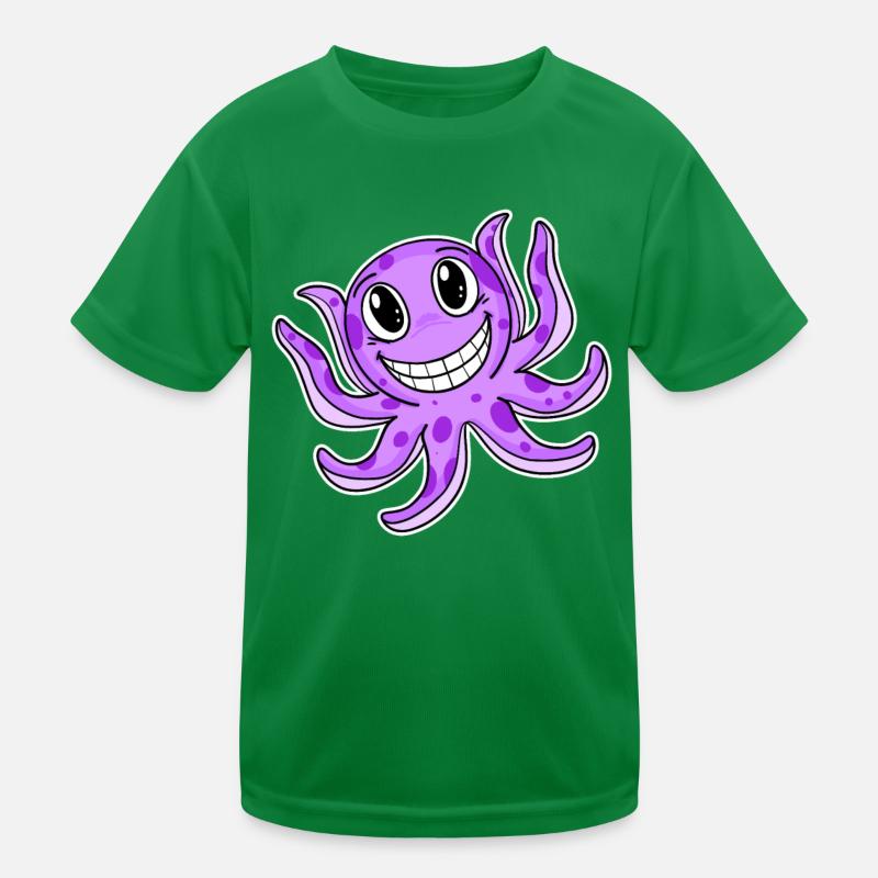 Octopus Squid Kids Functional T-Shirt