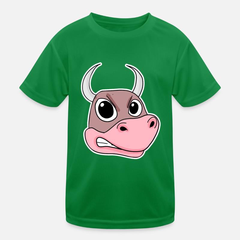 wütender Bulle Kinder Funktions-T-Shirt