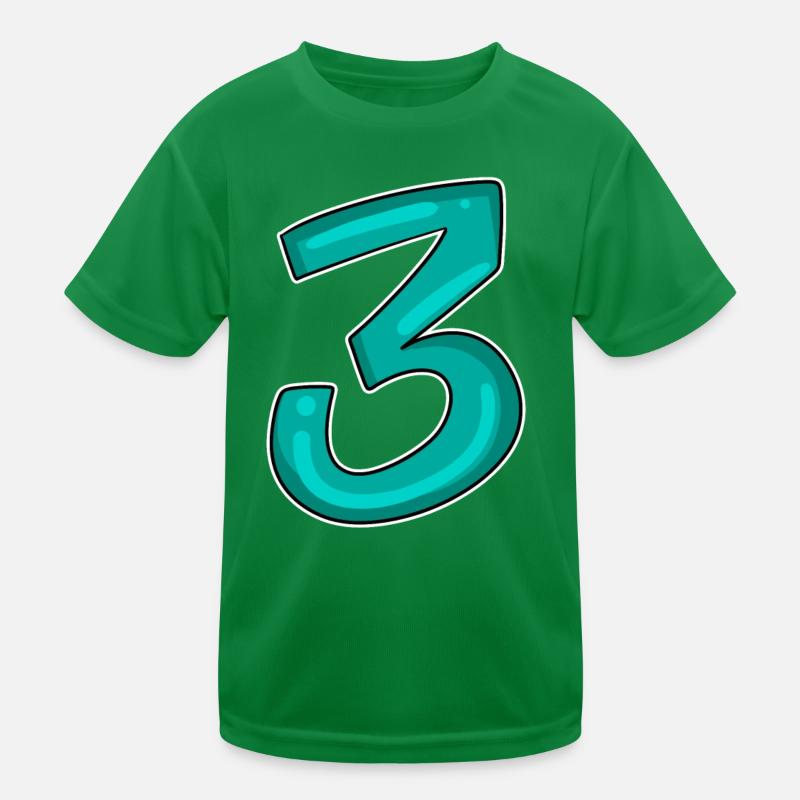 3 - Three - Third Kids Functional T-Shirt