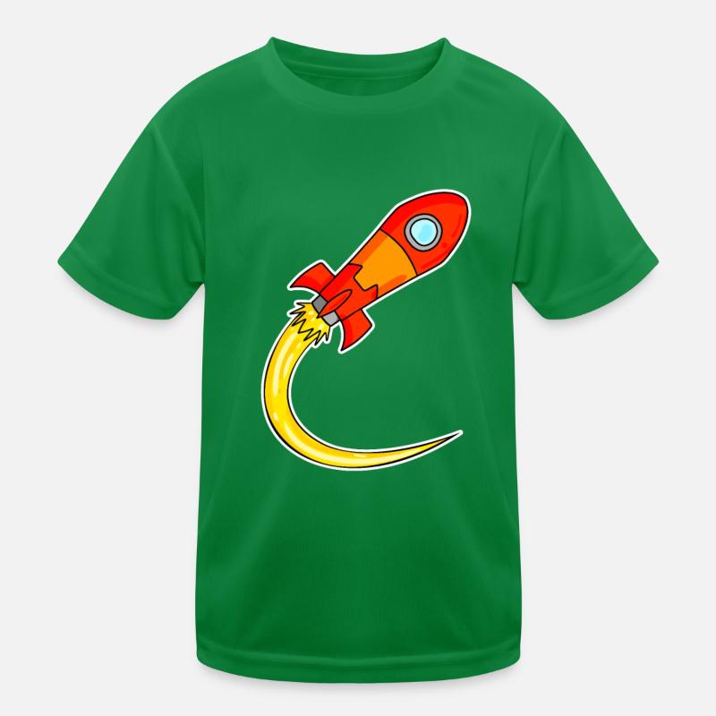 Rocket Motif Kids Functional T-Shirt
