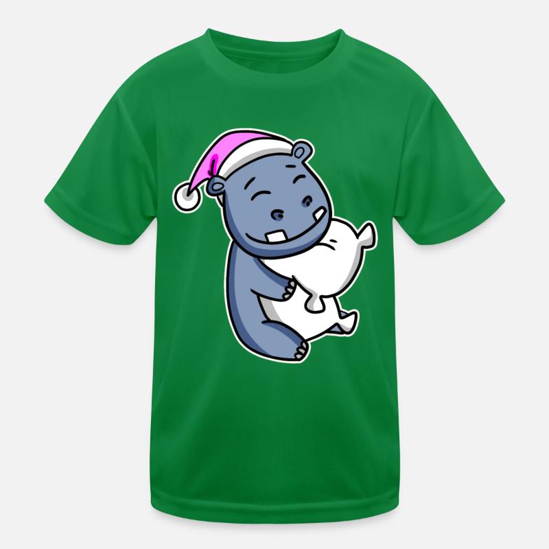 Nilpferd Müde Ausschlafen Schlafen Mädchen Kinder Funktions-T-Shirt