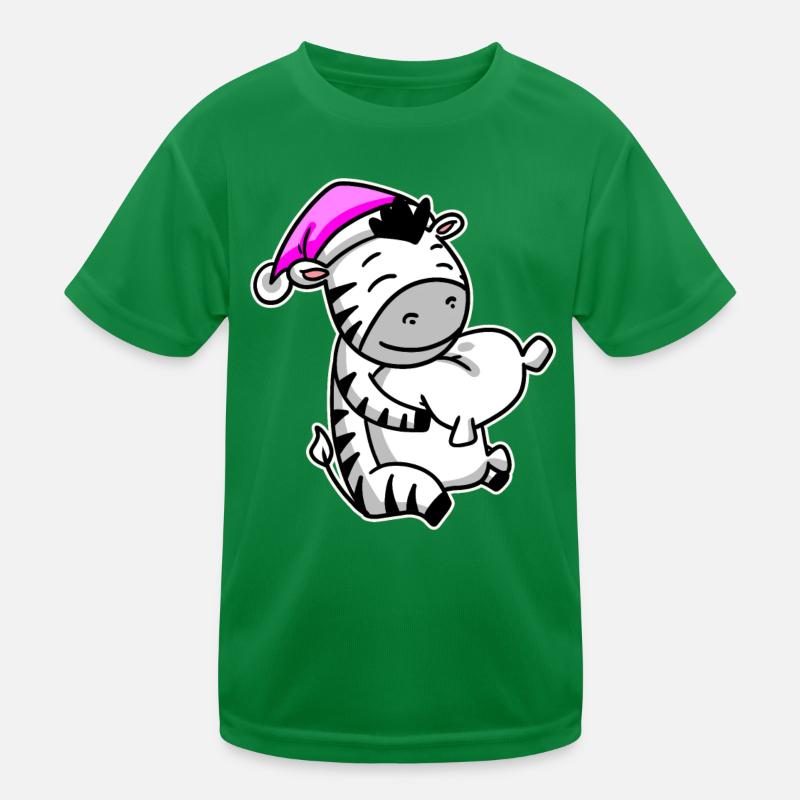 Zebra Müde Ausschlafen Schlafen Mädchen Kinder Funktions-T-Shirt