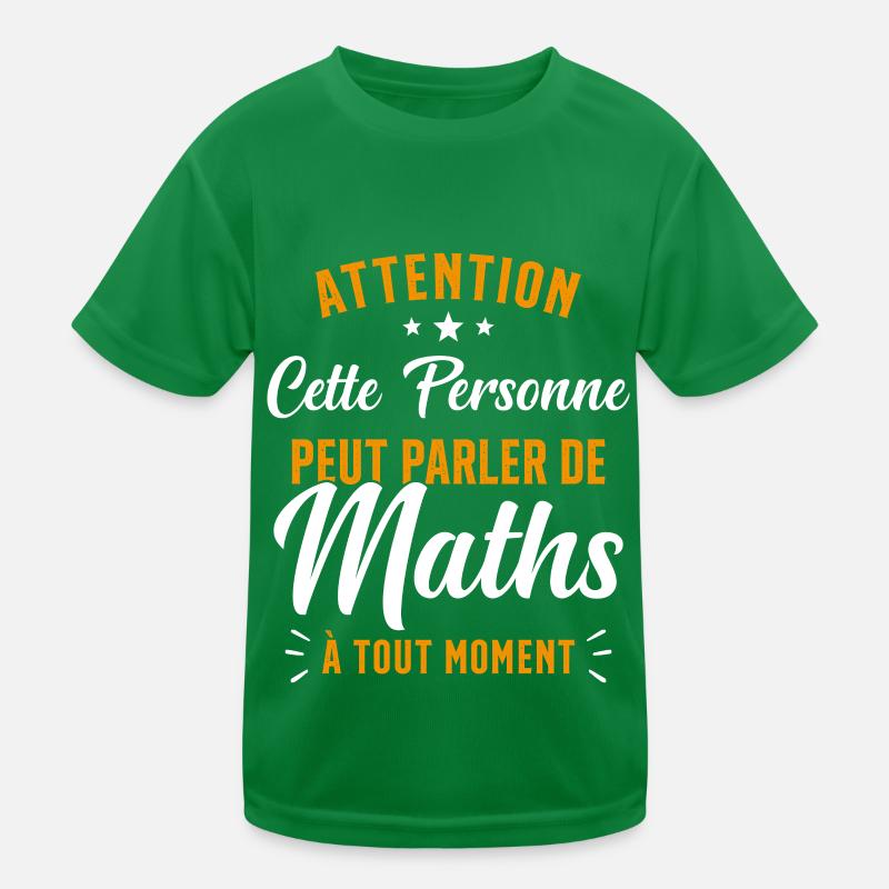 Prof de Maths Mathématique Cadeau Mathématicien T-shirt sport Enfant