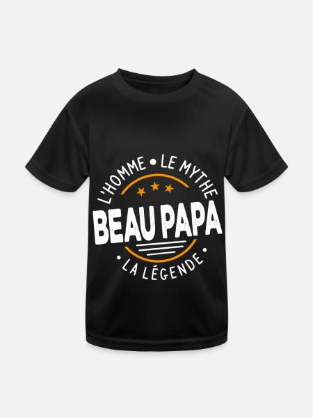 Beau-papa L'homme Le Mythe La Légende Cadeau - T-shirt sport Enfant - noir - Devant
