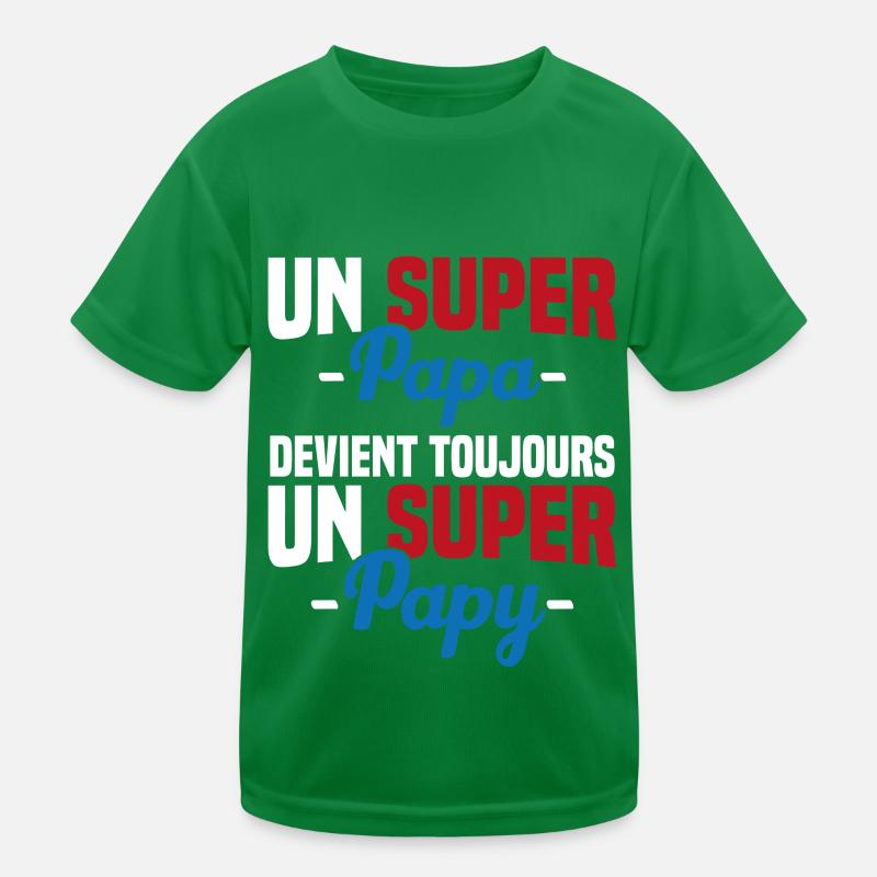 Super papa devient toujours un super papy Cadeau T-shirt sport Enfant