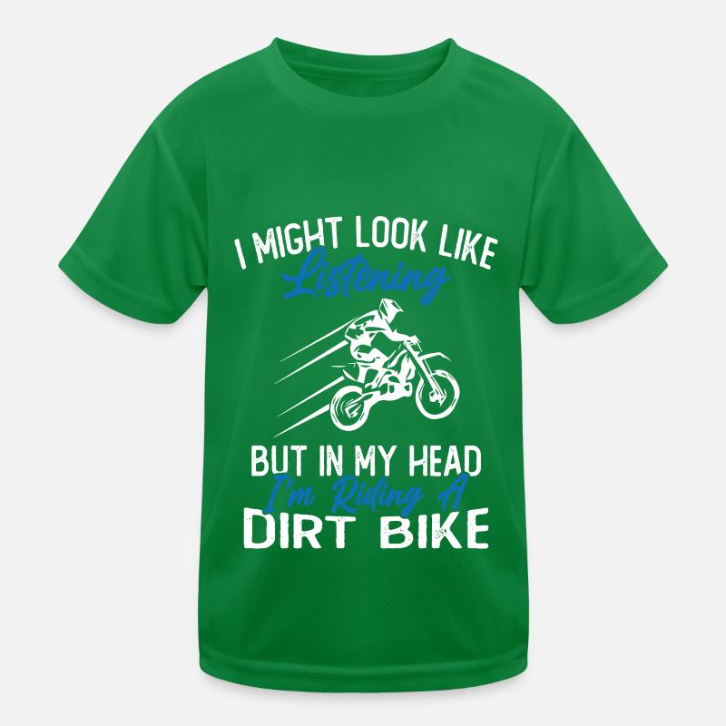 In my head I ride a motorcycle / Humor Motorcycle Kids Functional T-Shirt
