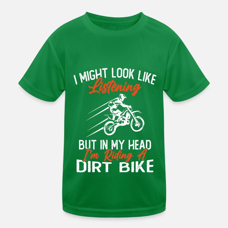In my head I ride a motorcycle / Humor Motorcycle Kids Functional T-Shirt