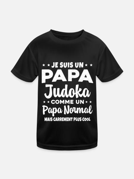 Homme Papa Judoka Humour Judo Cadeau - T-shirt sport Enfant - noir - Devant