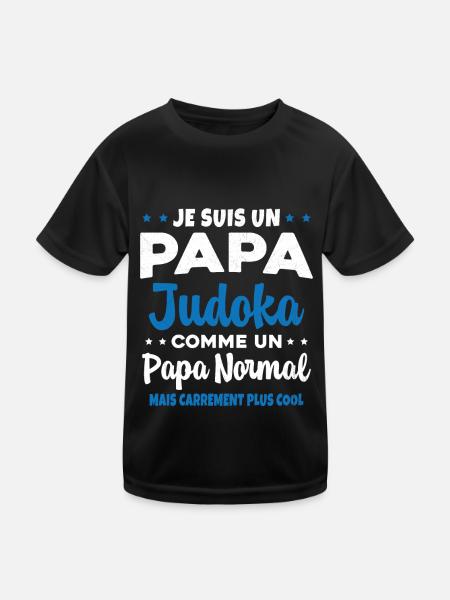 Homme Papa Judoka Humour Judo Cadeau - T-shirt sport Enfant - noir - Devant