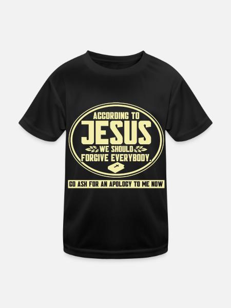Jesus Bible Christian Religious Church Gift - Kids Functional T-Shirt - black - Front