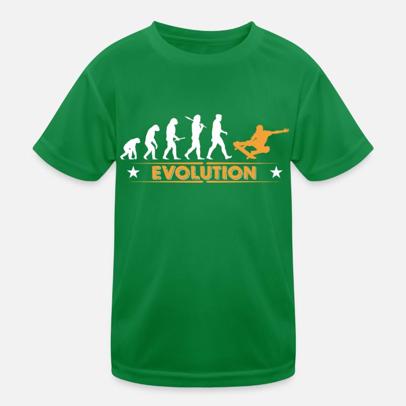 Skateboard Evolution - orange/weiss T-shirt sport Enfant