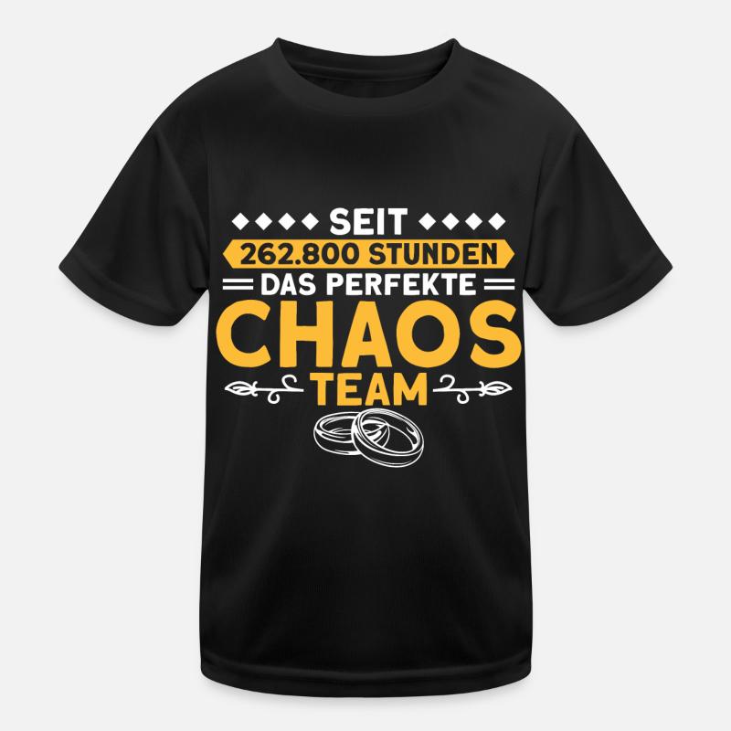 Verheiratet Ehepaar Perlenhochzeit Kinder Funktions-T-Shirt