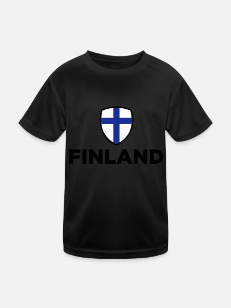 Finland Emblem Small 1 (3c, NEU) - T-shirt sport Enfant - noir - Devant
